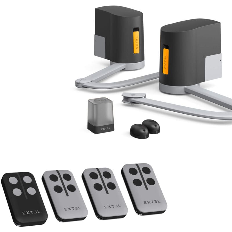 foto del prodotto motorisation connect e à bras articul s pour portail battant 2.5m 250kg par battant - xb250 2 t l commandes offertes - extel umii