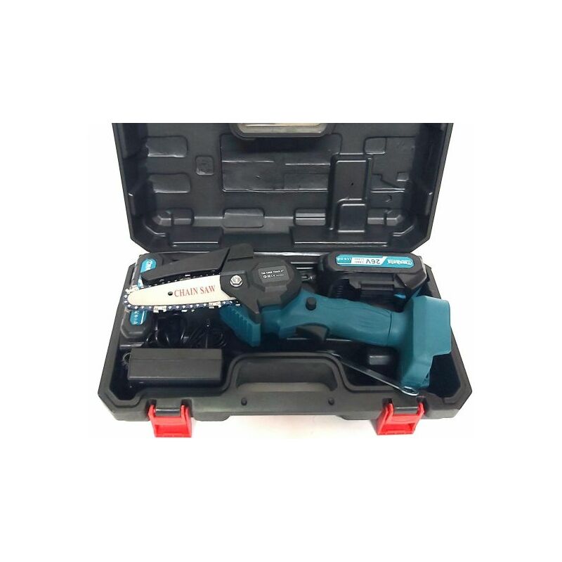 foto del prodotto motosega 26v 4 piu seconda catena in omaggio tagliarami elettrosega 2 batterie