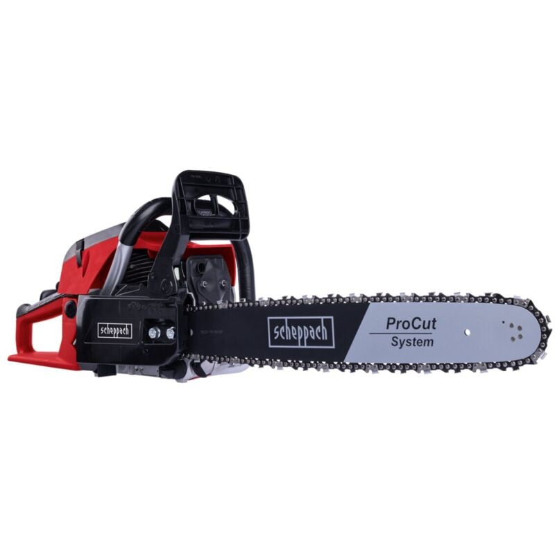 foto del prodotto motosega a scoppio 56 cc barra procut 20 lama 51 cm scheppach pcs56