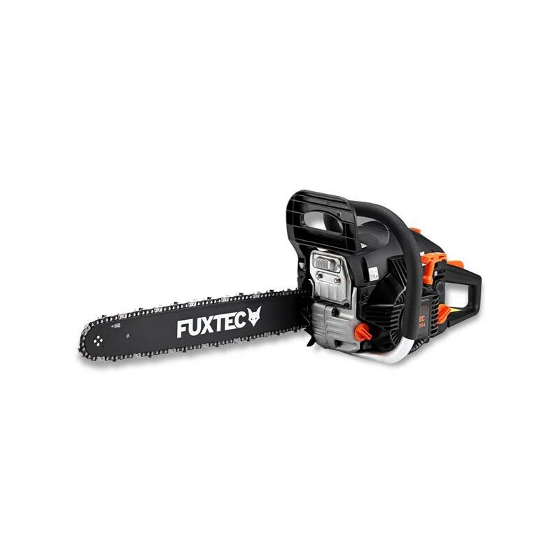 foto del prodotto motosega a scoppio professionale fuxtec ksp354 motore 2 tempi da 54cc barra e catena da 45cm o 18 pollici