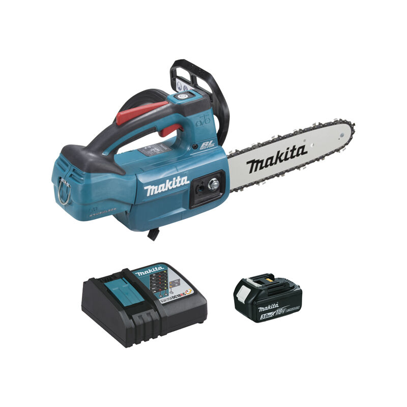 foto del prodotto motosega da potatura makita 18v lxt 25cm con 1 batteria 18v 3,0ah caricabatteria duc254f