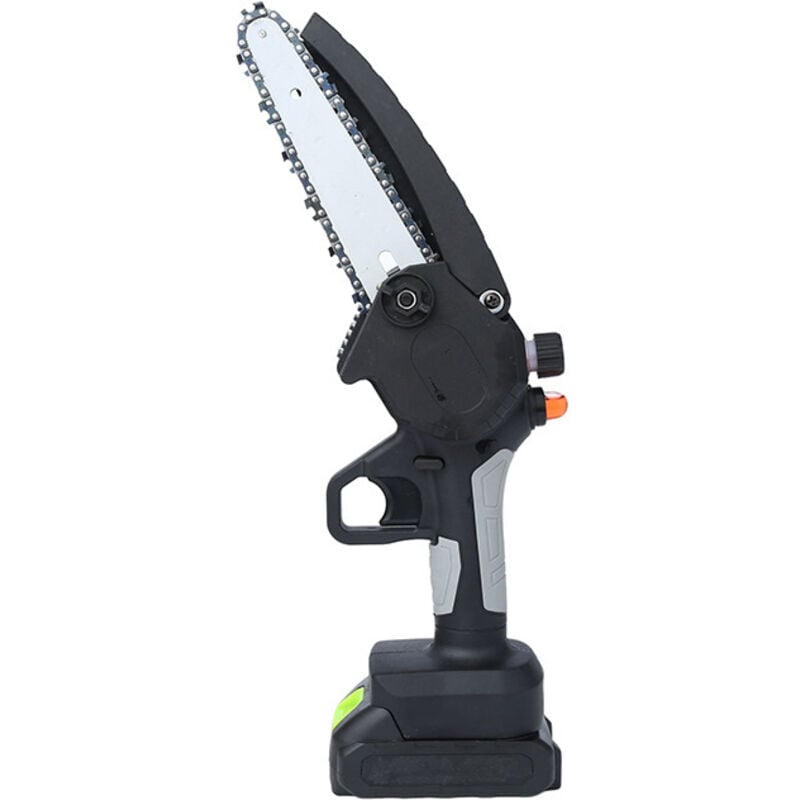 foto del prodotto motosega portatile da 7,8 pollici, motosega elettrica portatile, motore brushless agli ioni di litio per tagliare rami di alberi e legno.