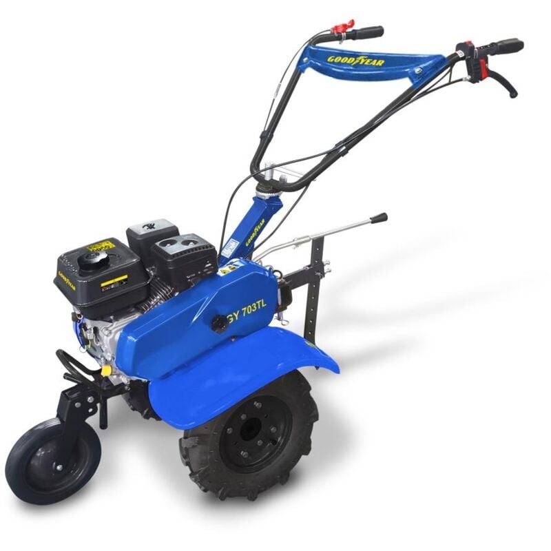 foto del prodotto motozappa a scoppio 208cc 7hp fresa 80cm include rincalzatore goodyear gy703tl