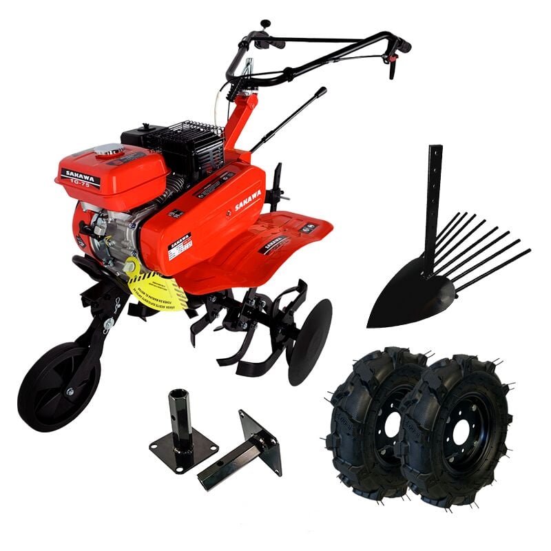 foto del prodotto motozappa motocoltivatore 7,5 cv arrancapatate ruote maniglioni