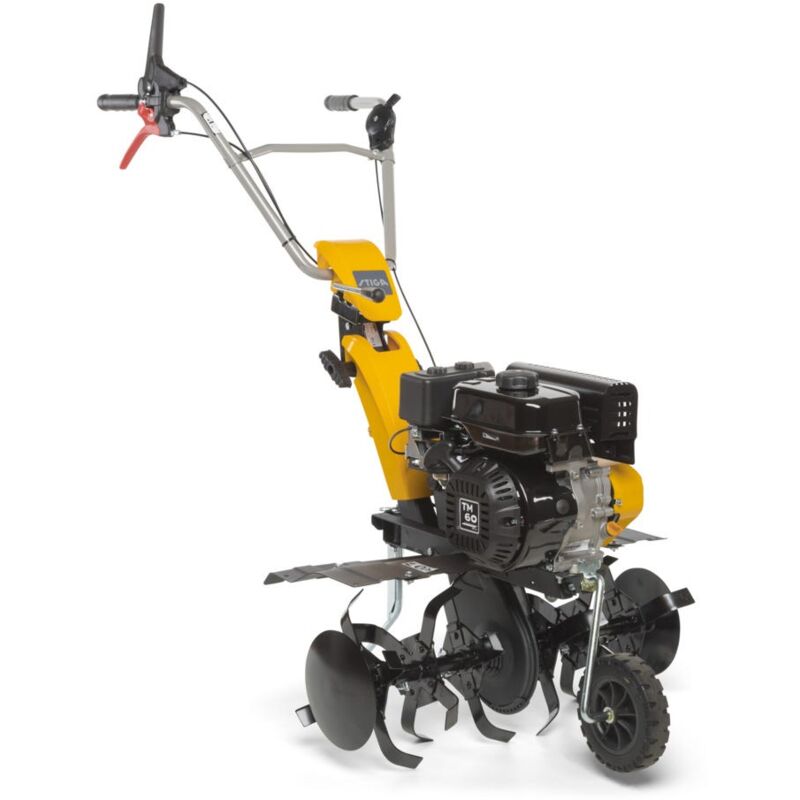 foto del prodotto motozappa stiga src 775 rg a scoppio motore a 4 tempi da 182 cc, larghezza di lavoro 75 cm, profondit 26 cm, 6 rotori in metallo, manico