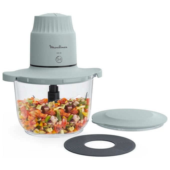 foto del prodotto moulinex choppeo tritatutto con recipiente in vetro 1l