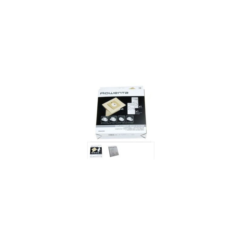 foto del prodotto moulinex confezione di 6 sacchetti 1 filtro aspirapolvere 535293662894843070