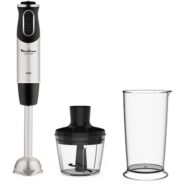 foto del prodotto moulinex dd6578 quickchef 2in1 frullatore a immersione, 1000 w, mixer con tecnologia powelix e 10 velocit , 2 accessori, bicchiere 800 ml e