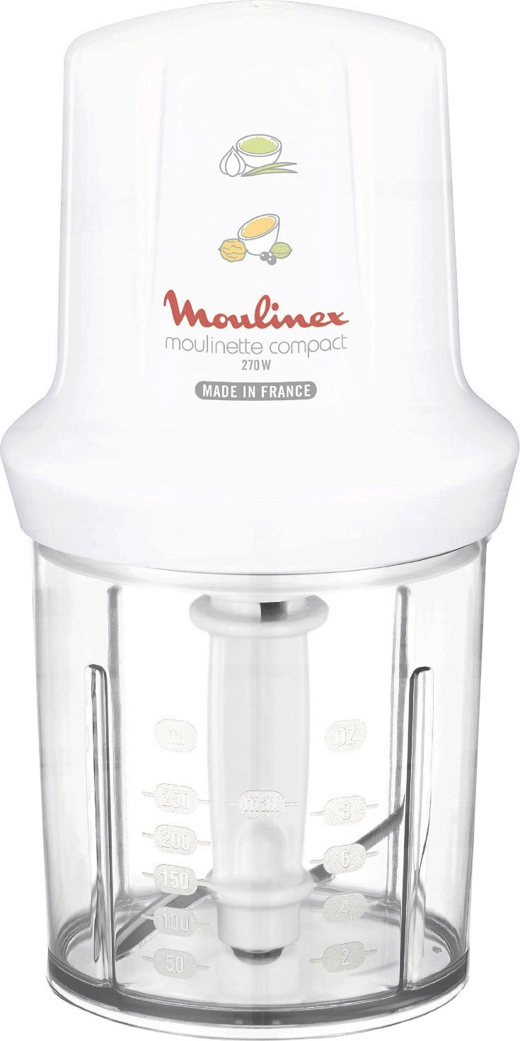 foto del prodotto moulinex dj3001 moulinette compact, 270 w, 43 decibel, plastica, bianco