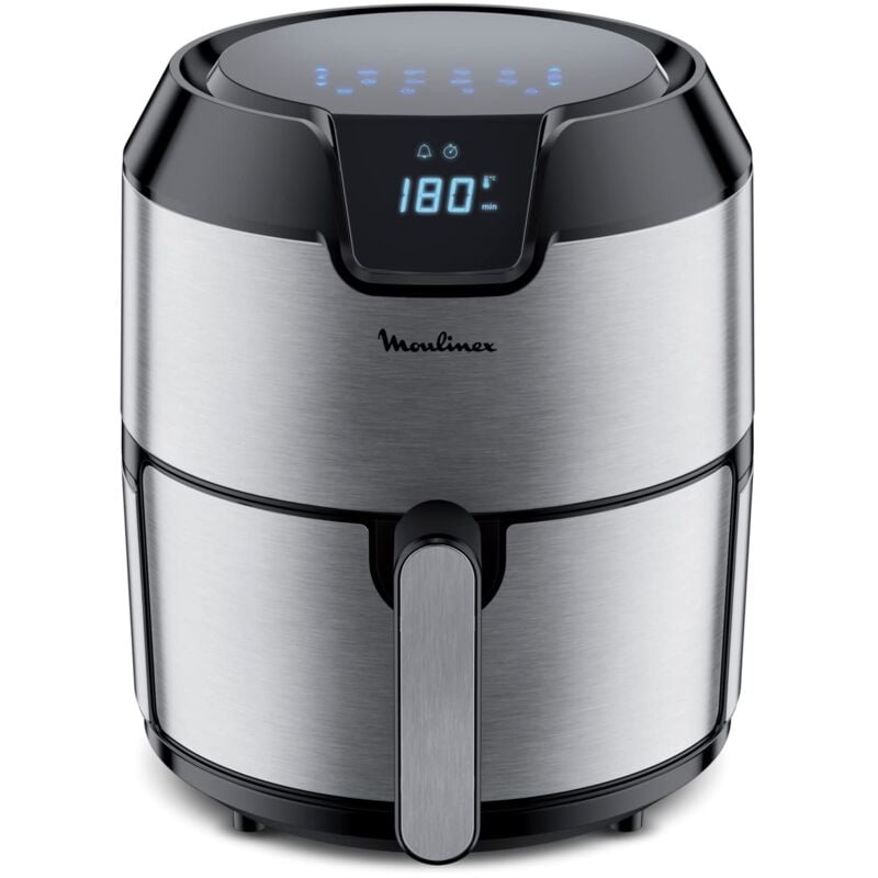 foto del prodotto moulinex easy fry deluxe, friggitrice ad aria per preparazioni sane, acciaio inox, raffreddamento ad aria calda, 4.2l design compatto, regolazione