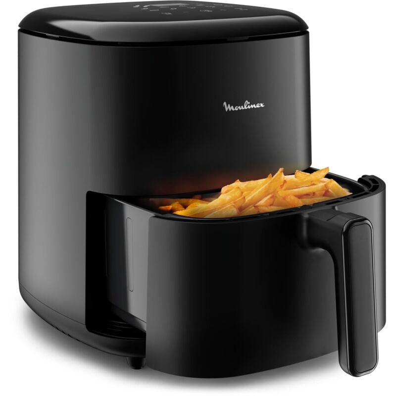 foto del prodotto moulinex easy fry max friggitrice ad aria, 5 litri 1kg , capacit 6 persone, 1500 w, 10 programmi di cottura, risultati veloci, touchscreen,