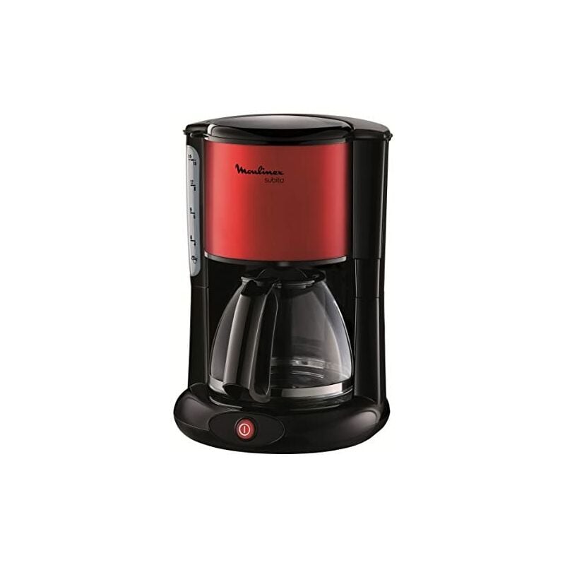 foto del prodotto moulinex fg360d11 macchina per caff a goccia, 1000 w, 1,25 l, colore nero e rosso