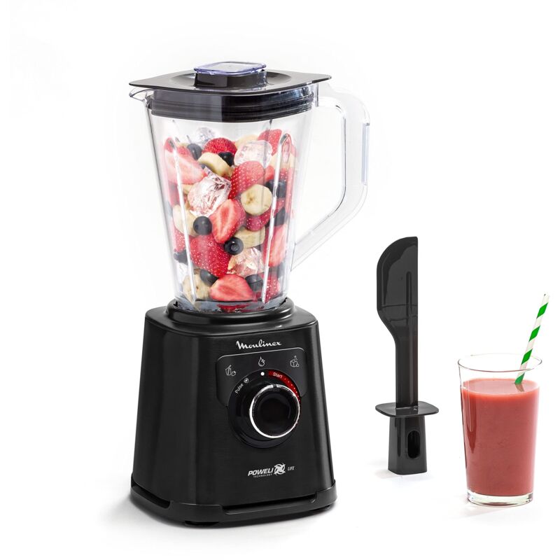 foto del prodotto moulinex perfect mix frullatore, bicchiere da 1200 w, risultati rapidi, capacit 2 l, 3 programmi frullatore smoothie, tritan, autoclean, brocca