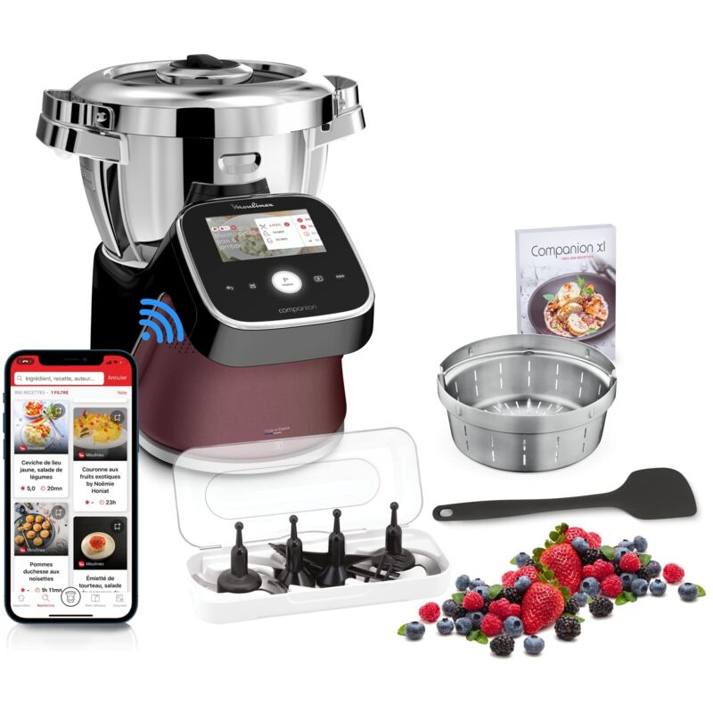 foto del prodotto moulinex robot da cucina, 18 modalit , bilancia integrata, idee per ricette illimitate, touch screen facile da usare, app esclusiva gratuita, i