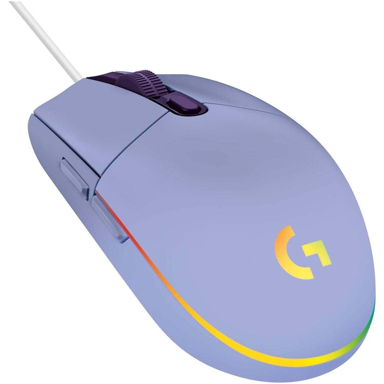 foto del prodotto mouse gaming logitech g203 lilla