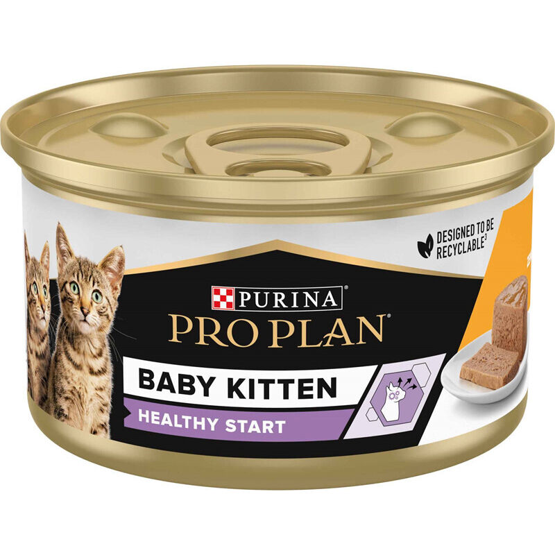 foto del prodotto mousse per baby kitten con pollo da 85gr pro plan