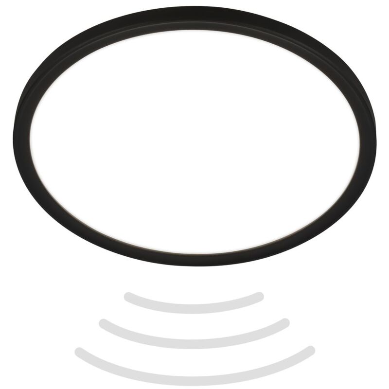 foto del prodotto move led soffitto ip44, retroilluminazione, rilevatore di movimento, nero - briloner