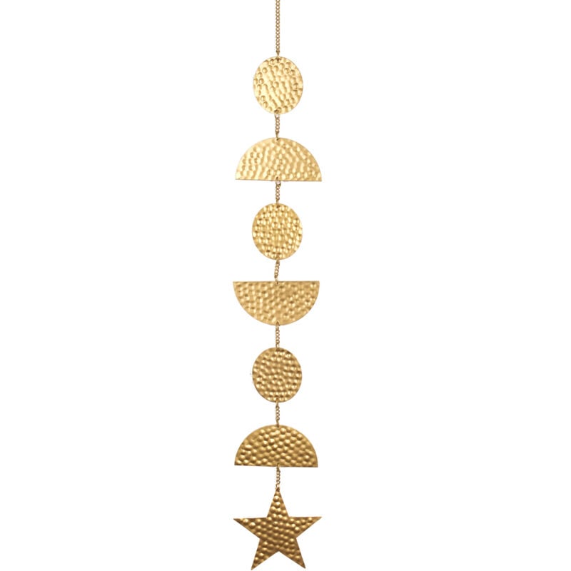 foto del prodotto movil pendenti con fasi lunari beige 74x10x1 cm design unico e versatile signes grimalt