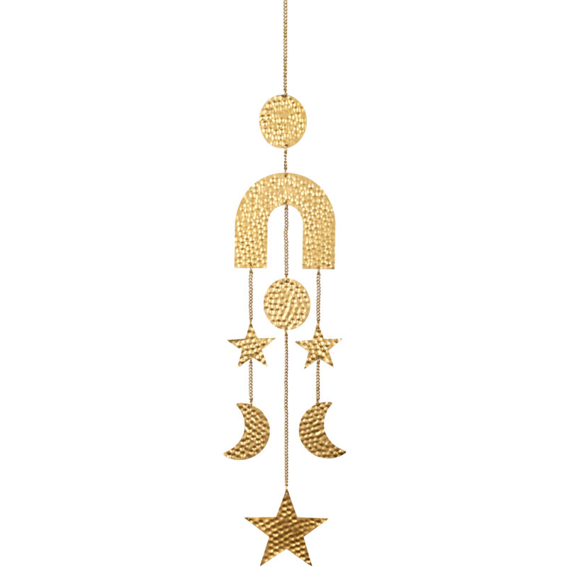 foto del prodotto movil pendenti con fasi lunari marroni 74x13x1 cm design unico e versatile signes grimalt