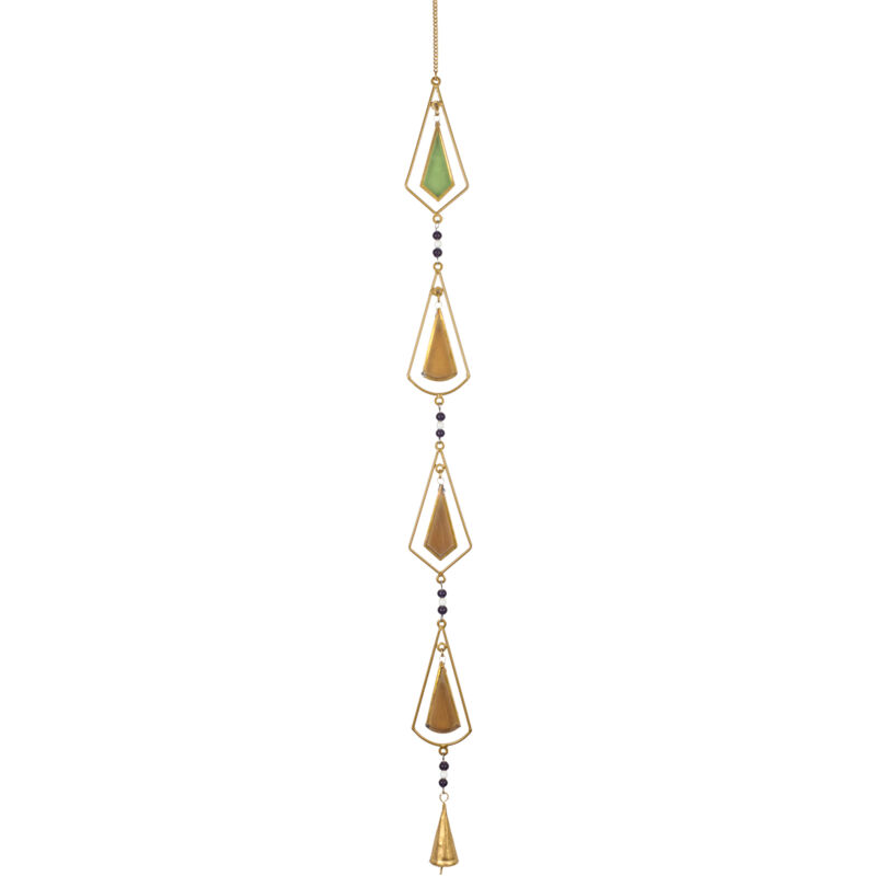 foto del prodotto movil triangoli arancio da appendere 99x7x3cm design unico e resistente signes grimalt