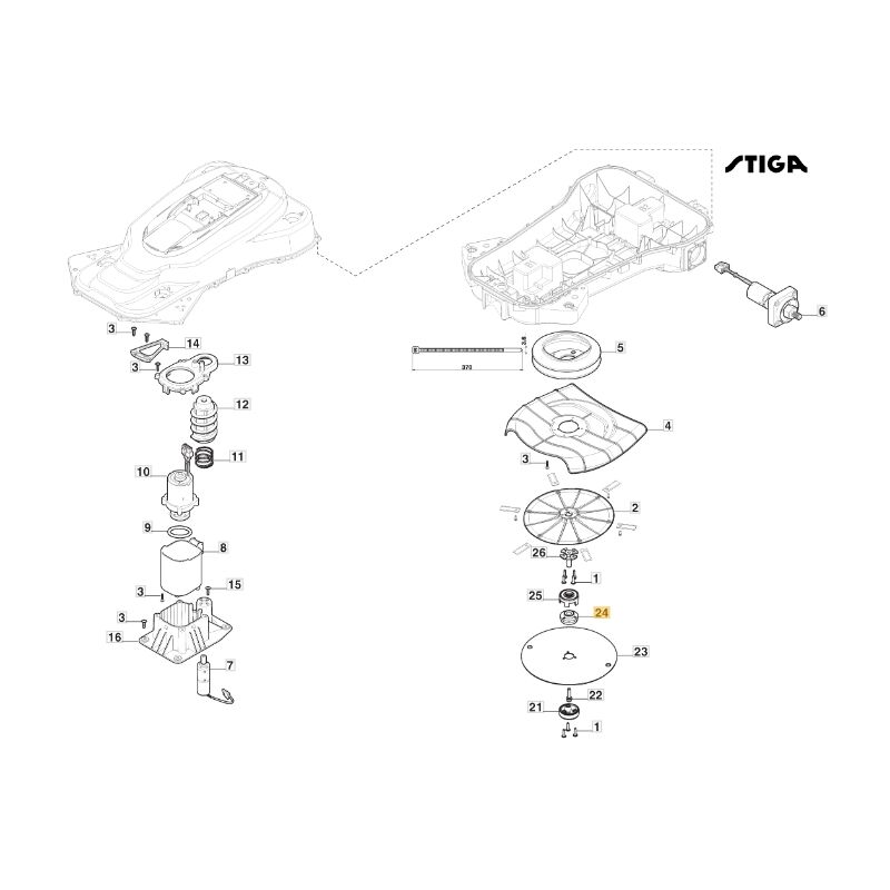 foto del prodotto mozzo disco originale stiga a7500 rtk robot rasaersa tagliaerba 181465666 0