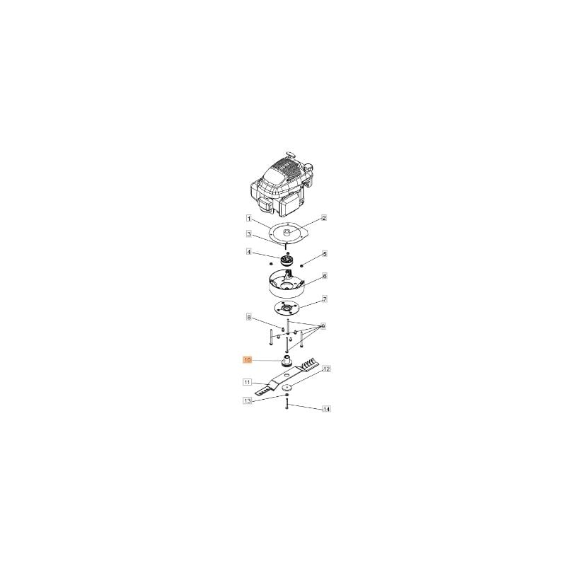 foto del prodotto mozzo lama sfalciatutto modelli deb517 originale emak pb0302030047r