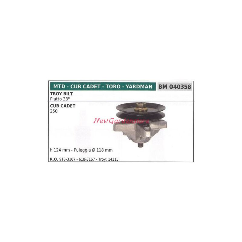 foto del prodotto mozzo portalama trattorino rasaerba tagliaerba troy bilt mtd 040358