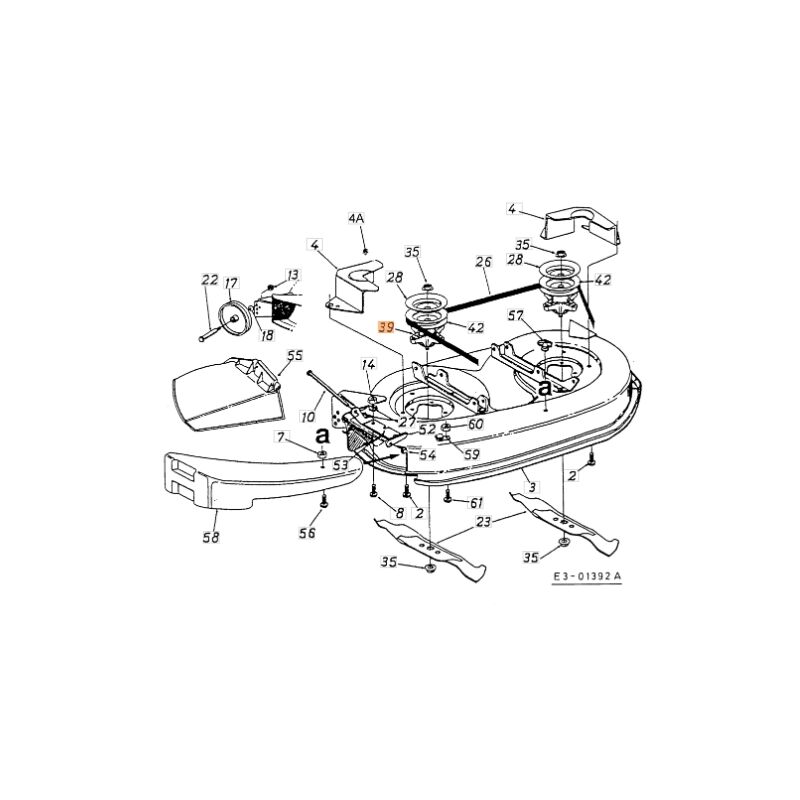 foto del prodotto mozzo portalama trattorino tagliaerba modelli polo96m originale emak c6180138a