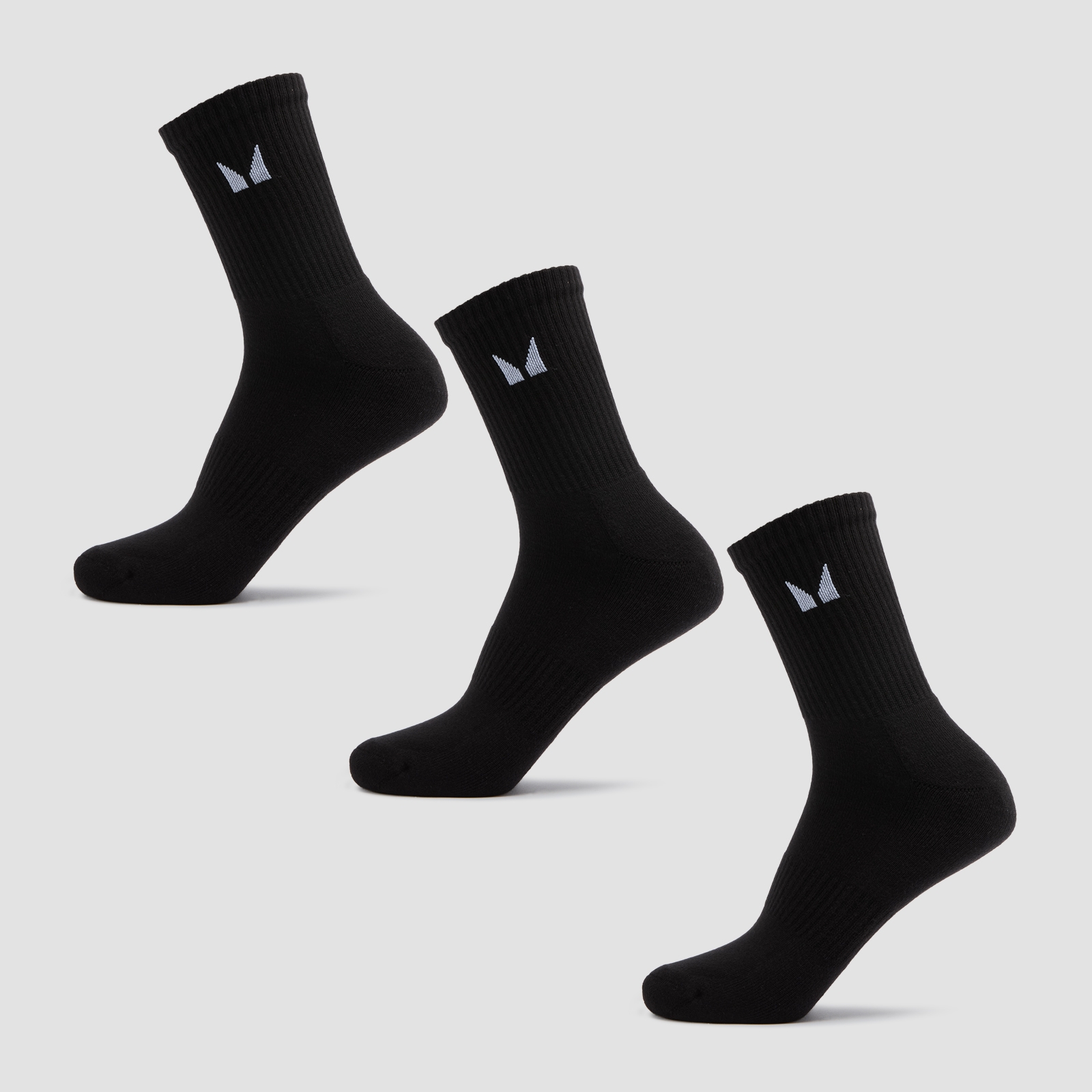 foto del prodotto mp unisex crew socks 3 pack black uk 6 8