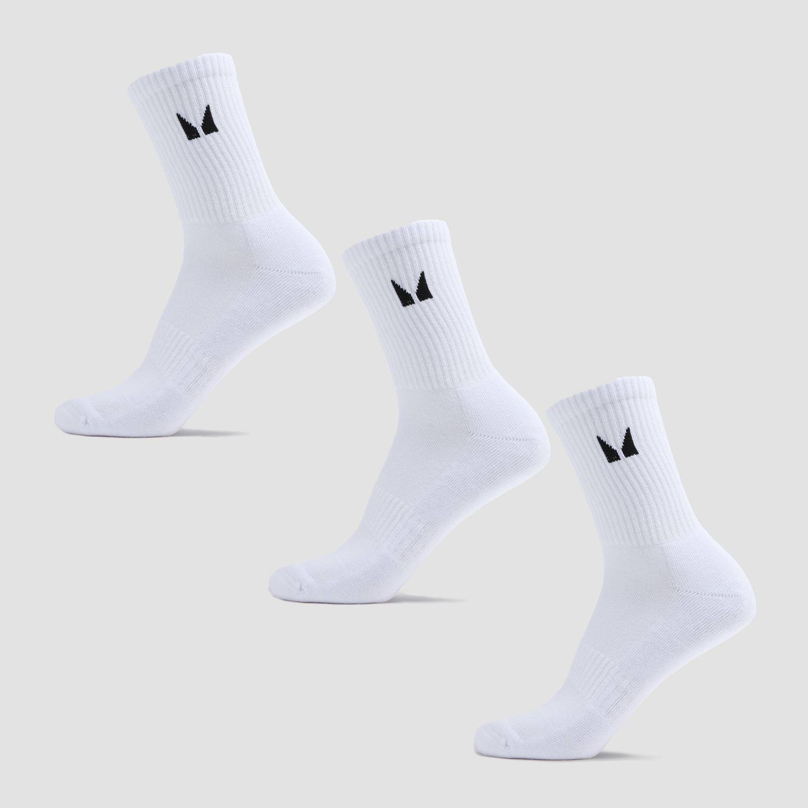 foto del prodotto mp unisex crew socks 3 pack white uk 6 8
