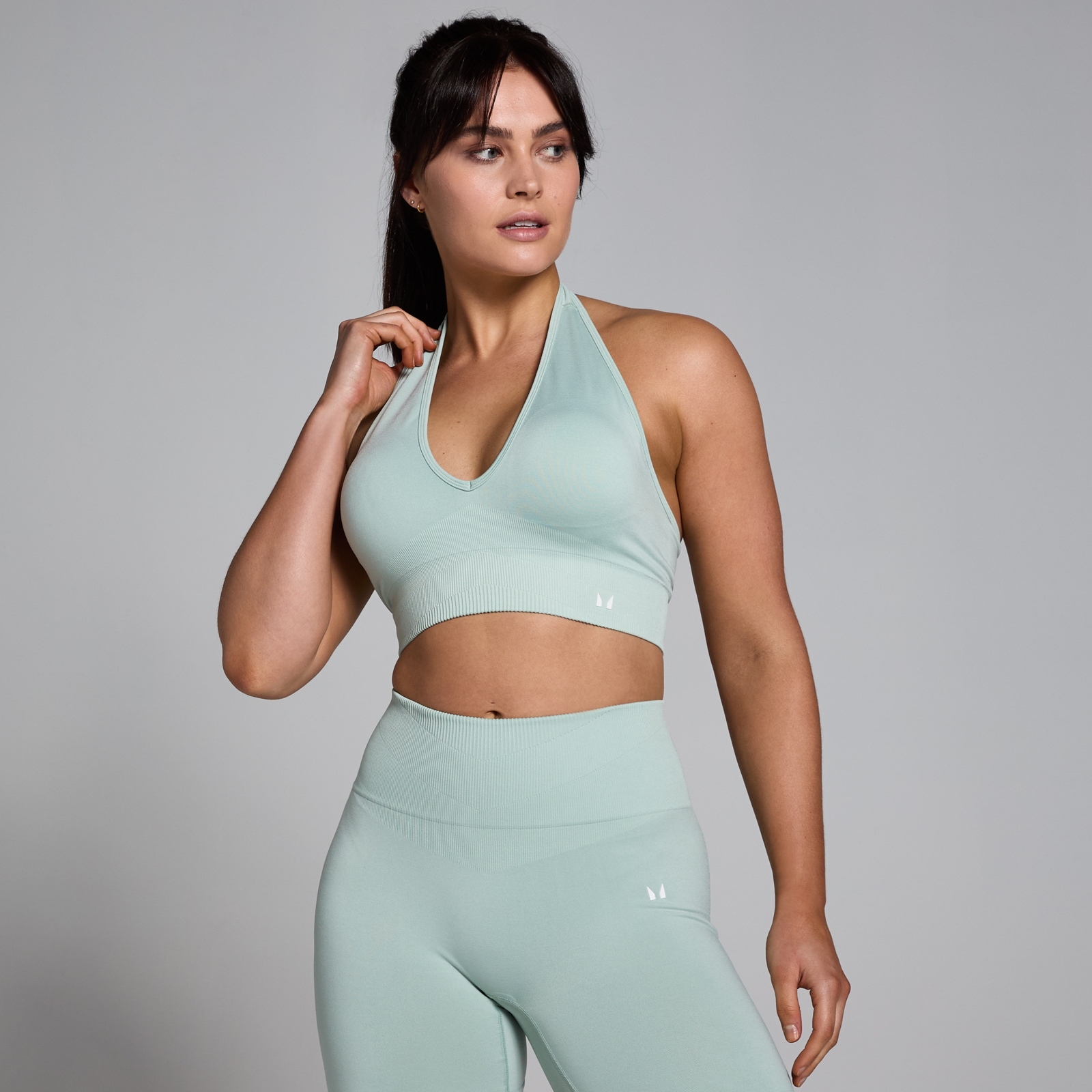 foto del prodotto mp women s tempo seamless halter neck bra fresh mint xl