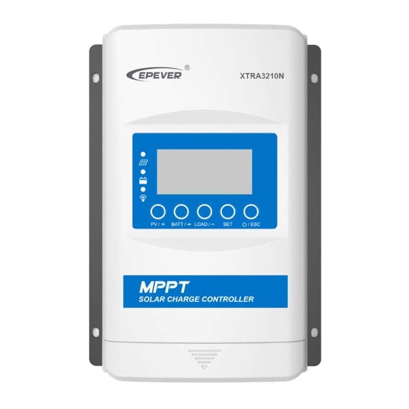 foto del prodotto mppt xtra n xtra3210n regolatore di carica solare, corrente di carica 30 a, 12 24 vdc, pv 100 v, display xds2 epever