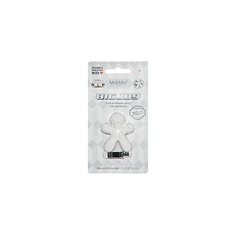 foto del prodotto mr mrs fragrance, profumatore auto, big joy, bianco, fragranza white citrus woods, casa, profumatori auto