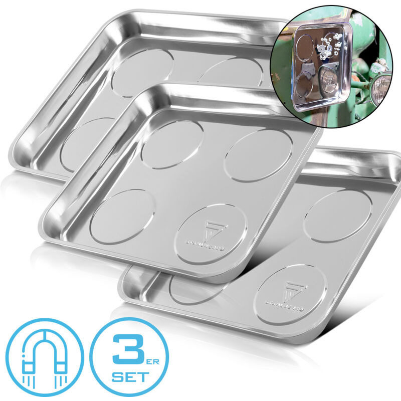 foto del prodotto ms 30 st vassoio magnetico set di 3 dischi magnetici 270 x 292 x 30 mm vassoio adesivo stahlwerk