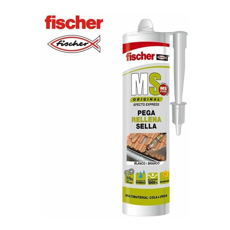 foto del prodotto ms adesivo sigillante plus white 546184 fischer 290ml