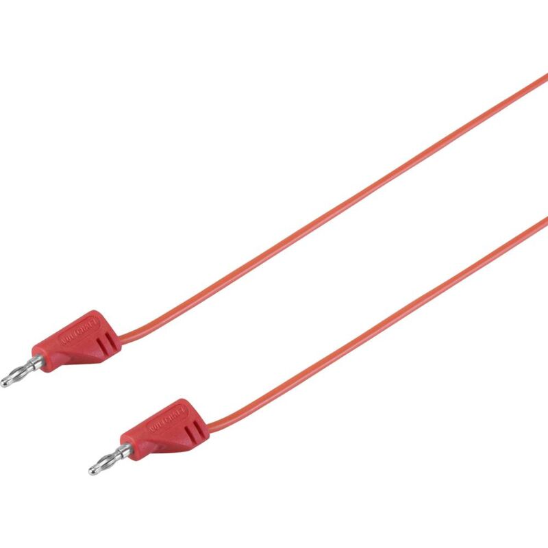 foto del prodotto msb 200 cavo di misura spina a banana 2 mm spina a banana 2 mm 0.90 m rosso 1 pz. voltcraft