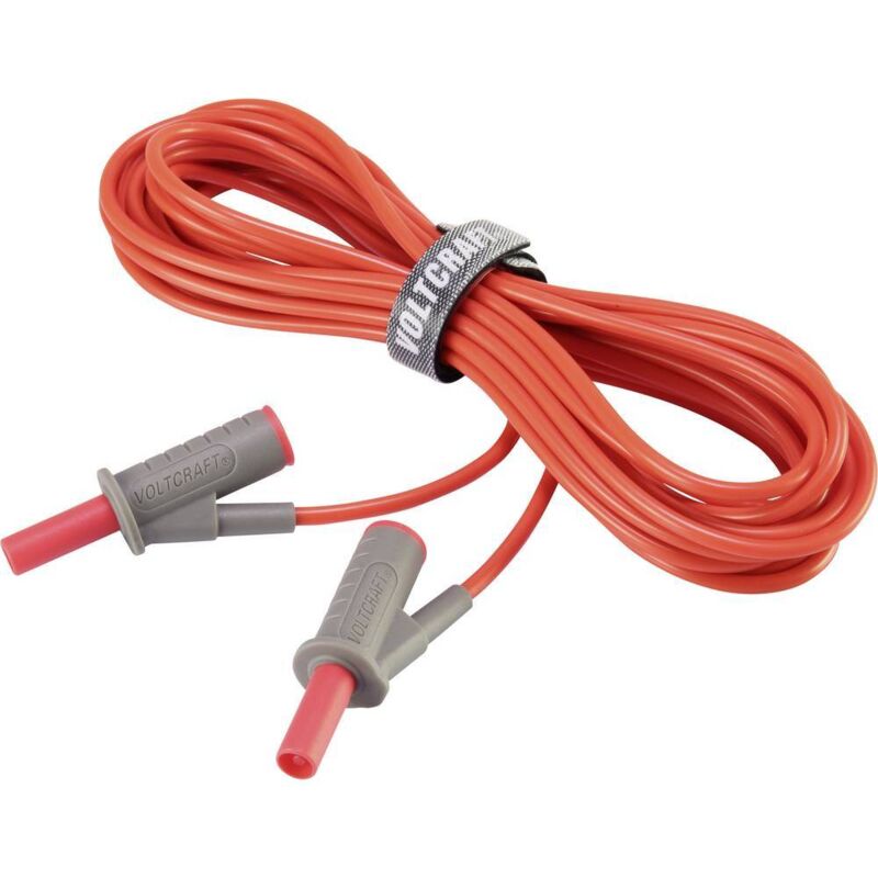 foto del prodotto msb 501 puntali di sicurezza spina a banana 4 mm spina a banana 4 mm 5.00 m rosso 1 pz. voltcraft