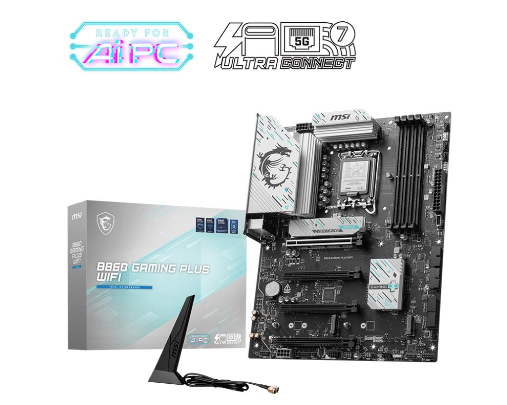 foto del prodotto msi b860 gaming plus scheda madre atx ddr5 lga 1851 wi fi 7 per gaming intel