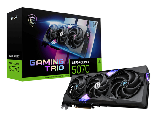 foto del prodotto msi gaming geforce rtx 5070 12g trio oc nvidia 12 gb gddr7