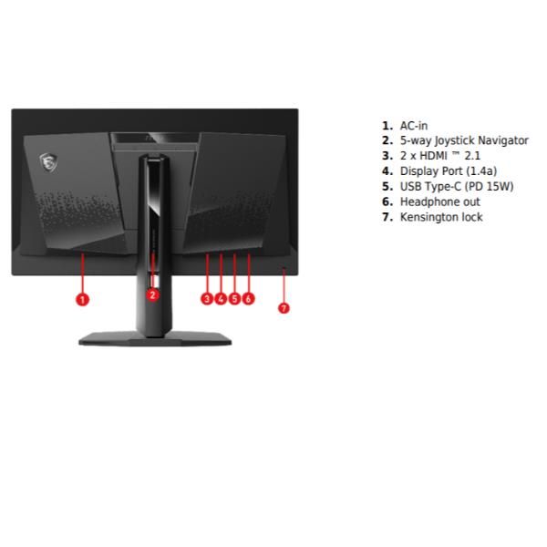 foto del prodotto msi mag 271qpx qd oled e2 monitor pc 67,3 cm 26.5 2560 x 1440 pixel wide quad hd nero