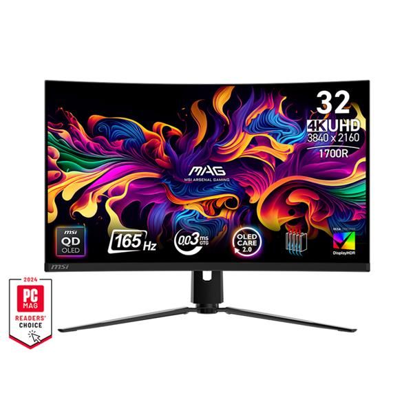 foto del prodotto msi mag 321cup qd oled monitor pc 80 cm 31.5 3840 x 2160 pixel 4k ultra hd nero