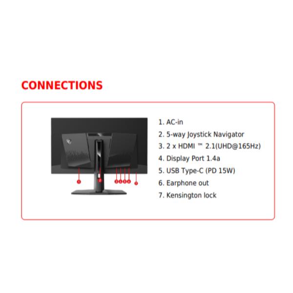 foto del prodotto msi mag 321up qd oled monitor pc 80 cm 31.5 3840 x 2160 pixel 4k ultra hd nero
