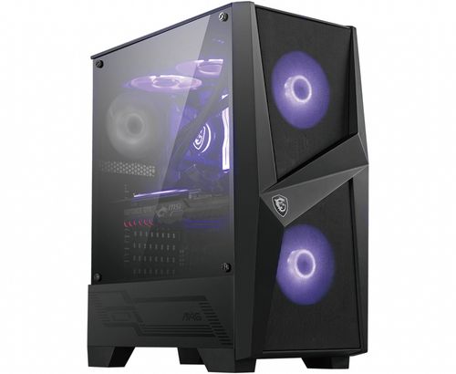 foto del prodotto msi mag forge 100r computer case midi tower nero, trasparente