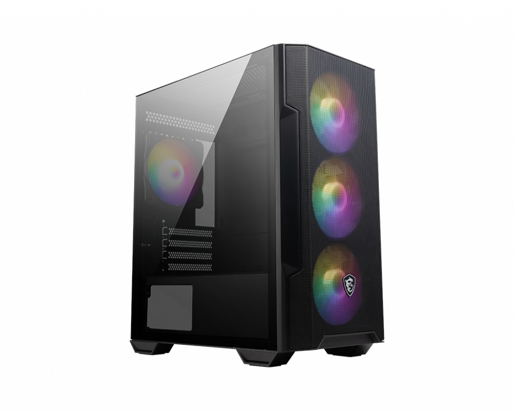 foto del prodotto msi mag forge m100r midi tower nero, trasparente