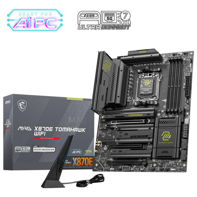 foto del prodotto msi mag x870e tomahawk scheda madre atx socket am5 wi fi per amd ryzen ddr5 pcie 5.0