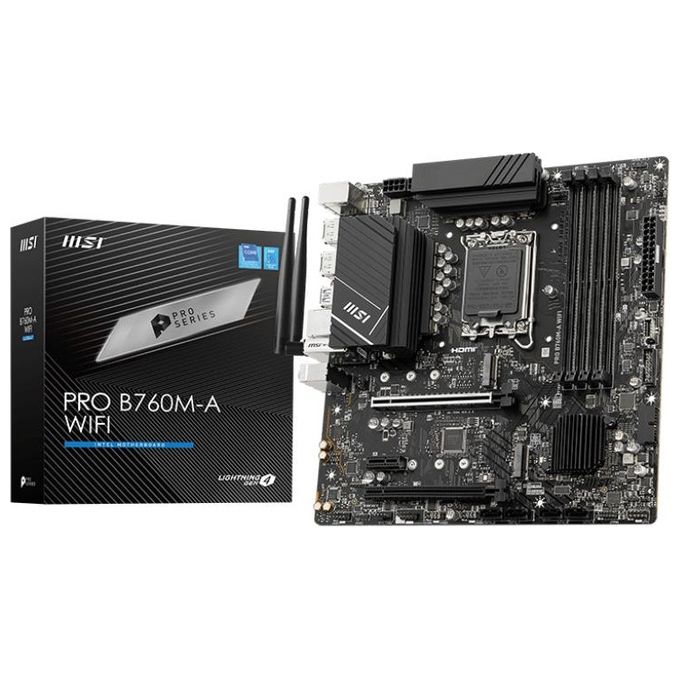 foto del prodotto msi mb pro b760m-a wifi intel b760 lga 1700 micro atx