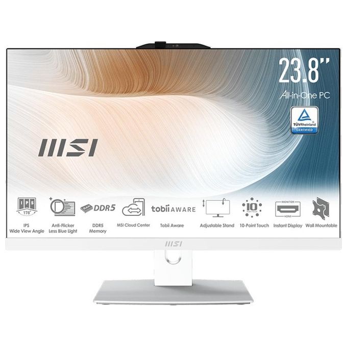 foto del prodotto msi pc all in one modern am242tp 1m 1248it 238 processore intel core 7 16gb ram 512gb ssd windows 11 pro