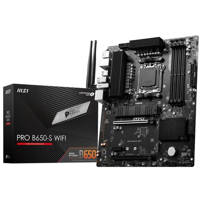foto del prodotto msi pro b650-s wifi scheda madre amd b650 presa di corrente am5 atx