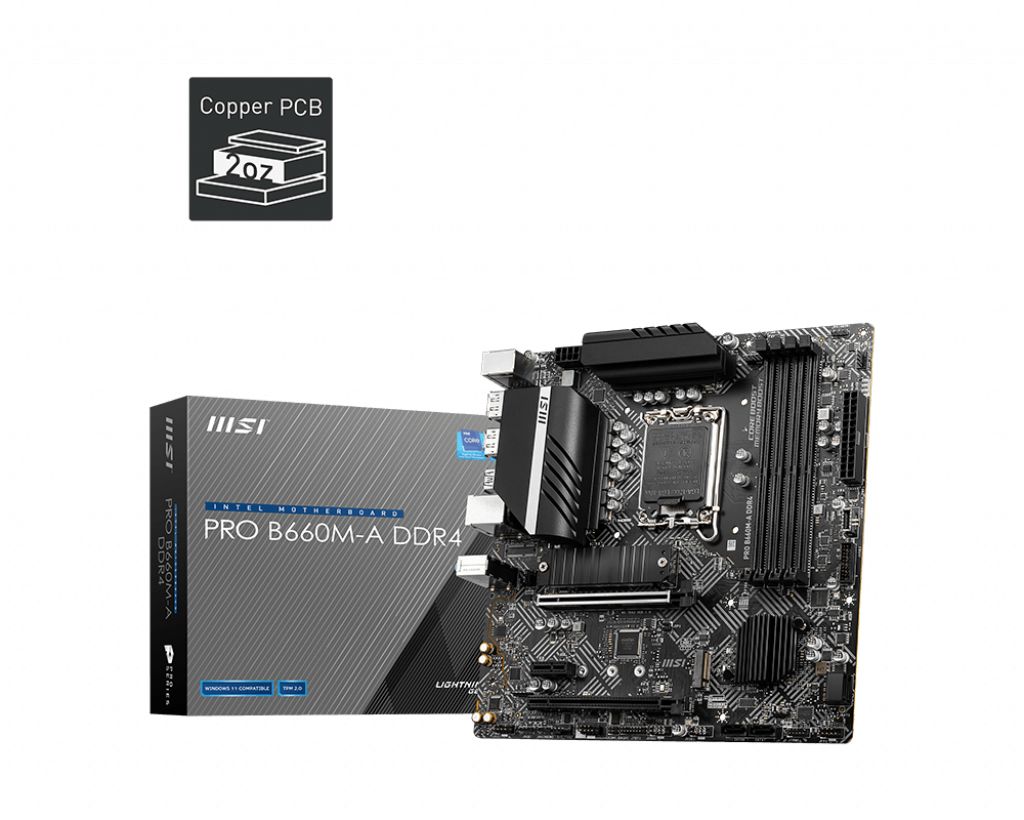 foto del prodotto msi pro h610m g ddr4 scheda madre intel h610 lga 1700 micro atx
