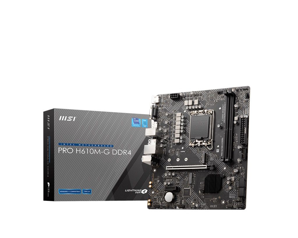 foto del prodotto msi pro h610m g scheda madre intel h610 lga 1700 micro atx